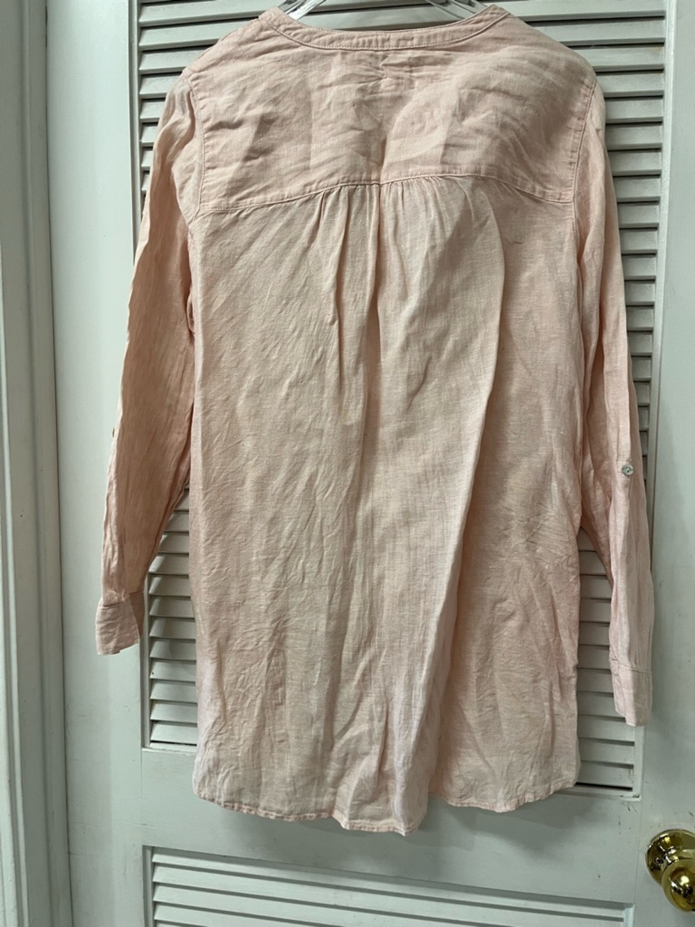Sigrid Olsen Soft Blush Linen Button-Front Tunic - Picture 3 of 3